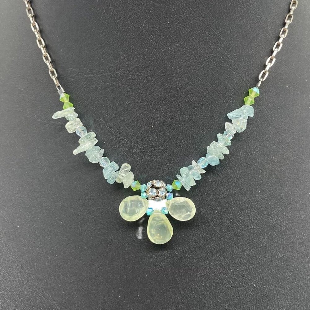 Sophia Forero 925 Sterling Silver Gemstones Choker Necklace 15-18 Inches Pageant